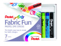 Пастель для ткани 7цв. FabericFan Pastels "Pentel" в картоне.				