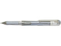 Ручка гелевая СЕРЕБРО 1,0 мм. Pentel Hybrid Gel Grip DX  с металлическим наконечником